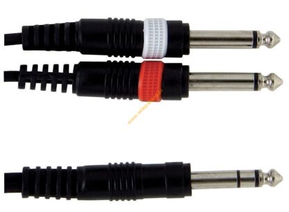 JACK 6,3mm stereo - 2x JACK 6,3mm mono