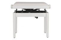 Ława do pianina Deluxe Autolift Vinyl Biały mat Siedzisko białe GEWA - 7