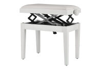 Ława do pianina Deluxe Autolift Vinyl Biały mat Siedzisko białe GEWA - 9