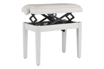 Ława do pianina Deluxe Autolift Vinyl Biały mat Siedzisko białe GEWA - 10