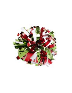 Pompon Metallic MIX WHITE RED GREEN biało-czerwono-zielony 35 cm (6")