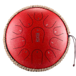 Tongue drum 11 ton 14" premium Hluru TB11-14-GalaxyRed HLURU