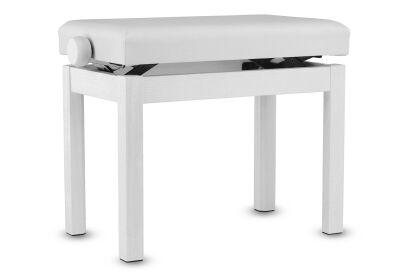 Ława do pianina Student Biały mat Siedzisko białe PURE GEWA