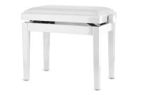 Ława do pianina Deluxe Vinyl biała w połysku Siedzisko białe GEWA - 4