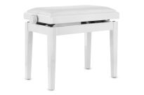 Ława do pianina Deluxe Vinyl biała w połysku Siedzisko białe GEWA - 5