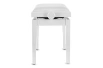 Ława do pianina Deluxe Vinyl biała w połysku Siedzisko białe GEWA - 6