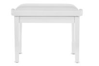 Ława do pianina Deluxe Vinyl biała w połysku Siedzisko białe GEWA - 10