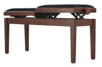 Ława do pianina podwójna Deluxe Double Drzewo orzechowe mat GEWA - 8