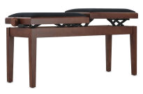 Ława do pianina podwójna Deluxe Double Drzewo orzechowe mat GEWA - 9