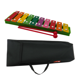 Dzwonki Cymbałki 10 tonowe kolorowe sztabki + pałki + pokrowiec