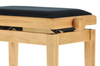 Ława do pianina Deluxe Naturalny matowy Siedzisko czarne GEWA - 3