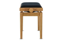 Ława do pianina Deluxe Naturalny matowy Siedzisko czarne GEWA - 5