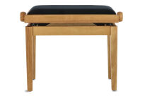 Ława do pianina Deluxe Naturalny matowy Siedzisko czarne GEWA - 7