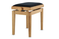 Ława do pianina Deluxe Naturalny matowy Siedzisko czarne GEWA - 8