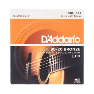 Struny do gitary akustycznej DADDARIO EJ10 010-047