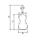 Futerał na małą altówkę Classic CVK04 33.0cm niebieski - 2