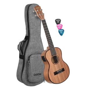 Ukulele tenorowe CASCHA HH2048E zestaw elektro