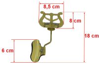 Lirka na czarę Puzon RMB duża, 2 dociski, mosiąd - 3
