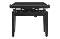 Ława do pianina Czarny mat Siedzisko czarne Deluxe Autolift Vinyl GEWA - 6