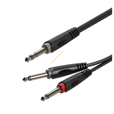 Kabel audio Jack 6.3mm stereo / 2 x Jack 6.3mm mono 6m Roxtone SAYC100L6