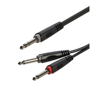 Kabel audio Jack 6.3mm stereo / 2 x Jack 6.3mm mono 6m Roxtone SAYC100L6