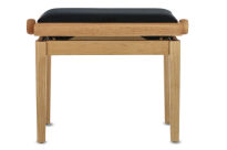 Ława do pianina Deluxe dębowy matowy Siedzisko czarne GEWA - 5