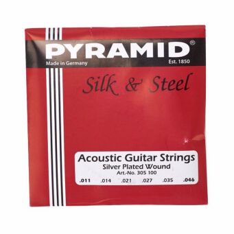 Struny do gitary akustycznej Pyramid 305/100 Silk & Steel