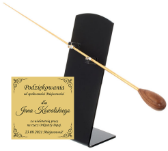 Upominek batuta Art of Music Baton Gold Plated na prezent Z DEDYKACJĄ