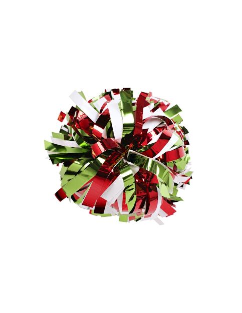 Pompon Metallic MIX WHITE RED GREEN biało-czerwony-zielony 55 cm (10
