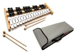 DZWONKI Chromatyczne CYMBAŁKI + POKROWIEC SZARY + 4 pałki