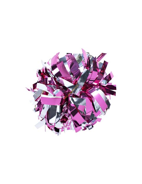 Pompon Metallic MIX SILVER DARK PINK srebrno-różowy 45 cm (8