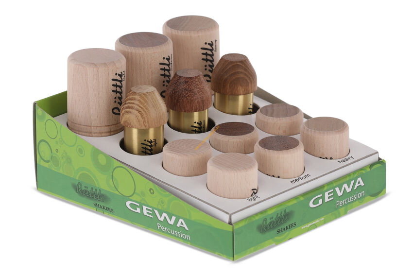 Shaker GEWA drewno różne rozmiary zestaw 12 szt