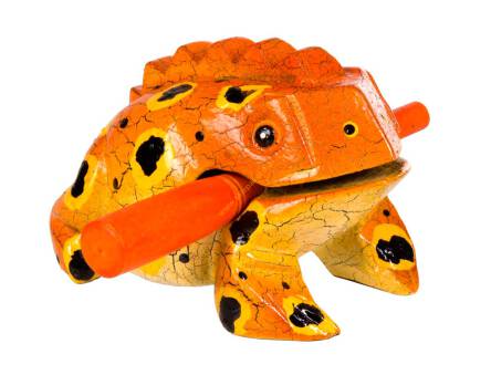Guiro żabka 9cm AFROTON AFR734B pomarańczowa
