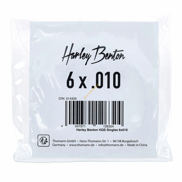 Paczka strun E1 do gitary 6 x .010 HQS Harley Benton
