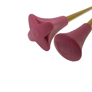 Pałka pałeczka baton mażoretkowa twirlingBELTI PMT1G NIKIEL ZŁOTY fuksjowa