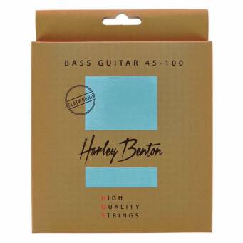 Struny do gitary basowej Harley Benton HQS Bass 45-100 Flatwound 4-strun.