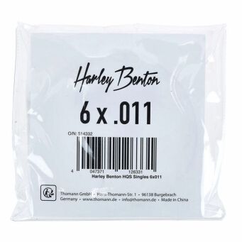 Paczka strun E1 do gitary 6 x .011 HQS Harley Benton