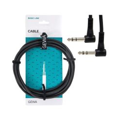 Kabel GEWA Jack  kątowy Stereo -Jack kątowy 6,3mm S. 0,9m
