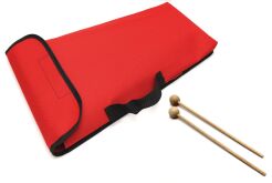 POKROWIEC NA DZWONKI CHROMATYCZNE CYMBAŁKI PD46 + 2 pałeczki drewniane BELTI czerwony