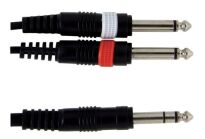 Kabel GEWA 1xJack 6,3mm Stereo - 2xJack 6,3mm Mono 6m - 2