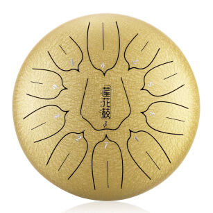 Lotus tongue drum 12" 11 ton Hluru-Huashu THL11-12-Golden