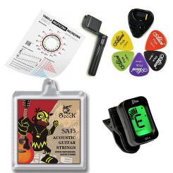 Zestaw akcesoria struny stroik gitara akustyczna ZGA1