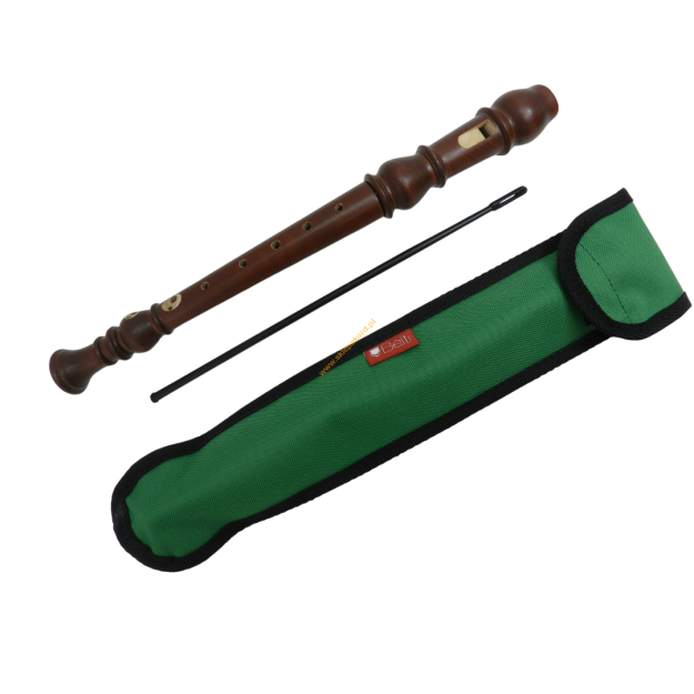 Flet prosty - sopran Mat Max FRYDERYK Barokowy + pokrowiec zielony