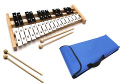 DZWONKI Chromatyczne CYMBAŁKI + POKROWIEC NIEBIESKI + 4 pałki