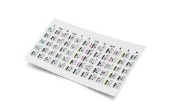 Naklejka akordy na gitarę NGT2 przezroczysta ściąga CZARNE napisy