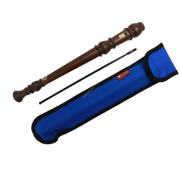 Flet prosty - sopran Mat Max FRYDERYK Barokowy + pokrowiec niebieski