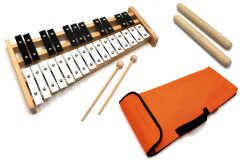 Dzwonki Chromatyczne 27-tonowe cymbałki + POKROWIEC POMARAŃCZOWY + KLAWES