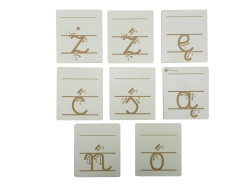 Drewniany Alfabet małelitery, znaki diakrytyczne zab. edukacyjna