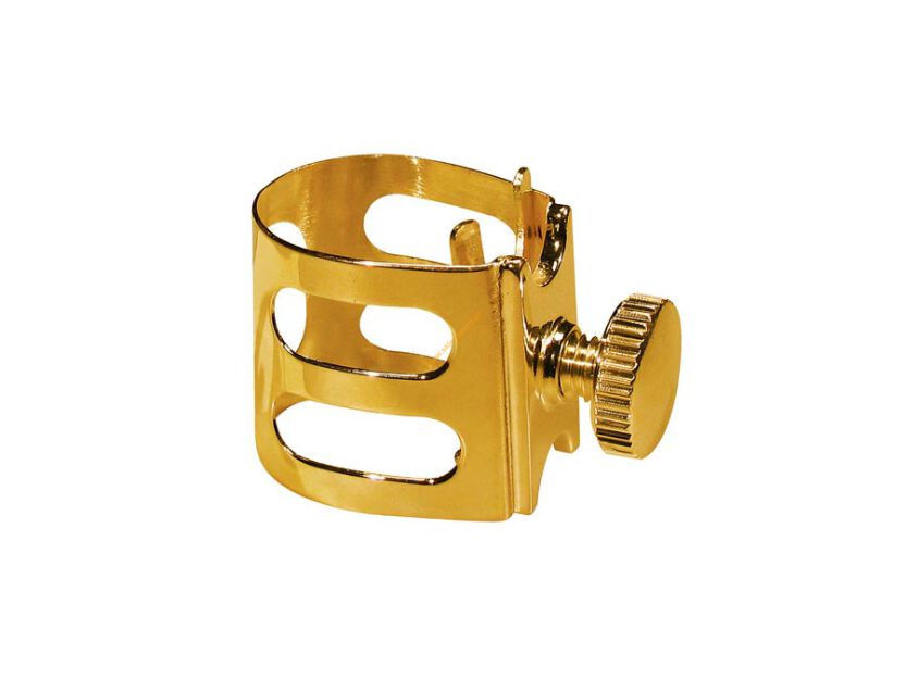 Ligaturka do saksofonu sopranowego pozłacana