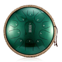 Tongue drum 11 ton 14" premium Hluru TBP11-14-JewelGreen HLURU